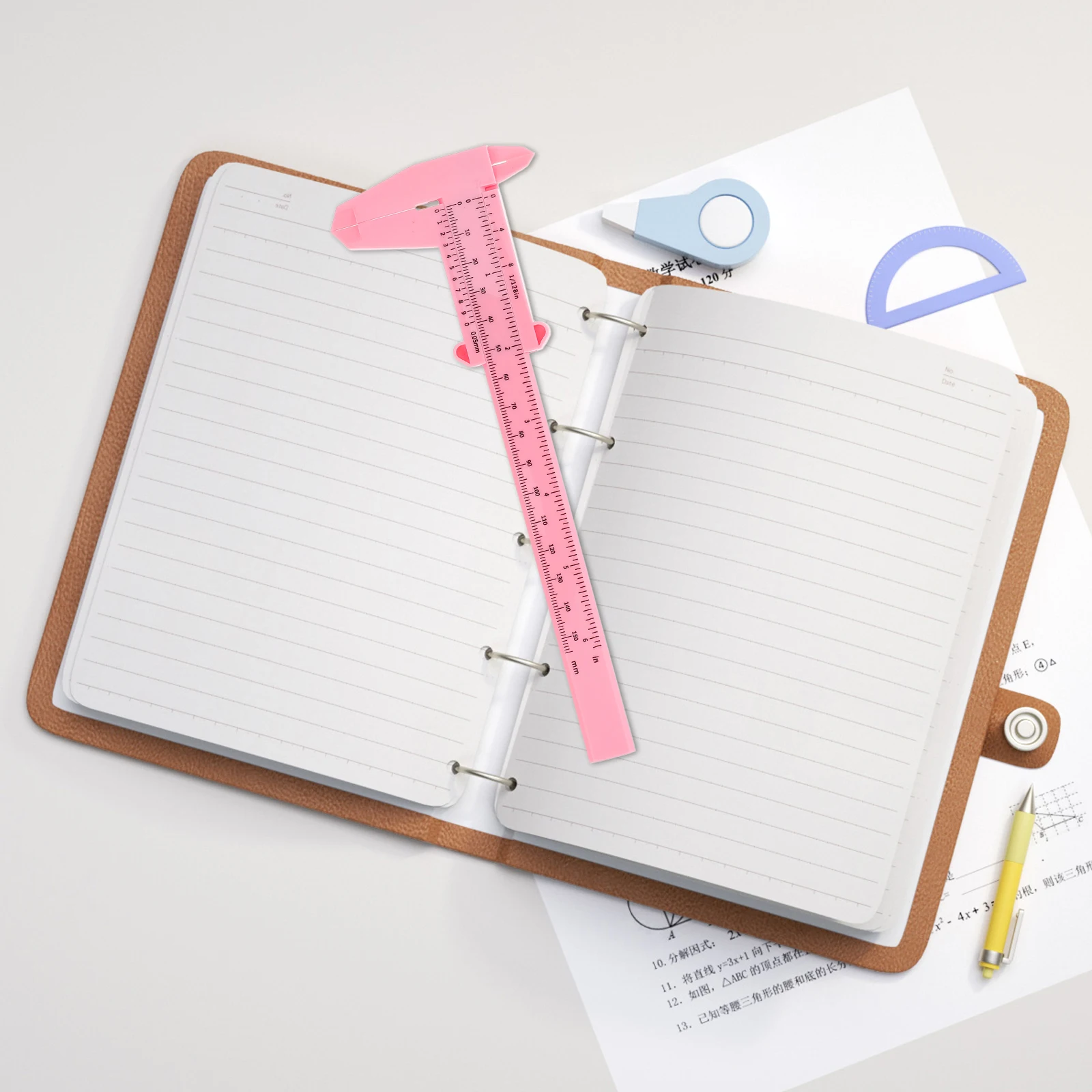 

4Pcs 15cm 6 Inch Plastic Caliper for Quick Measurements Durable Build Versatile Applications Pink Metric Pocket Caliper