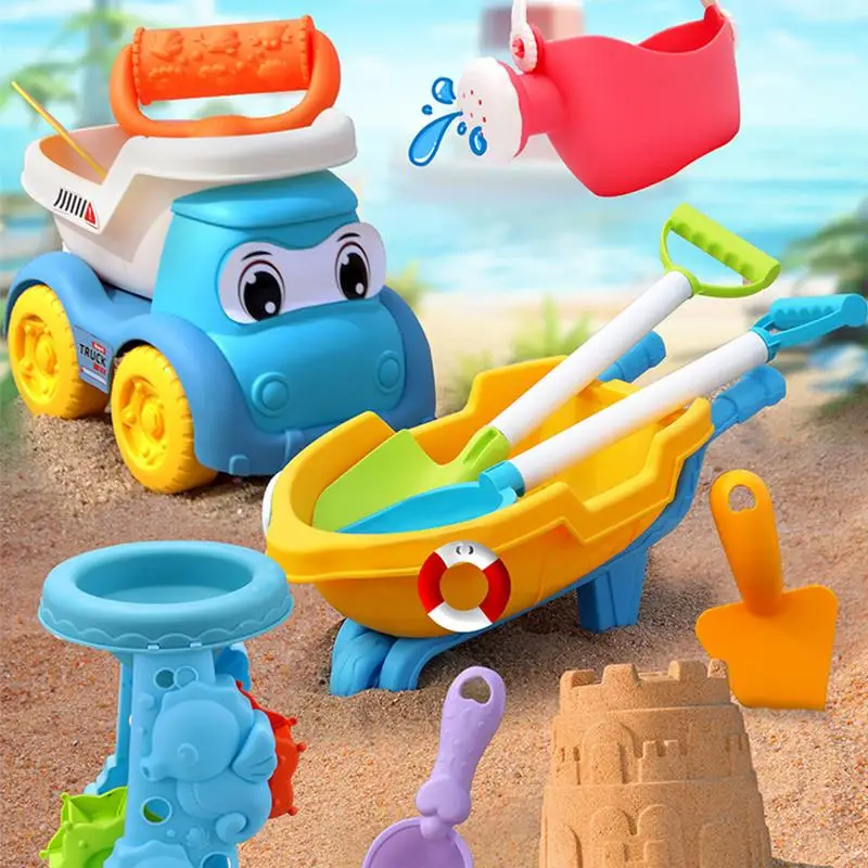 

20pcs Beach Sand Toys Summer Seaside Play Sand Water Game Toys Digging Cart Toy For Beach Molds Toy For Kids Summer Outdoor Toys