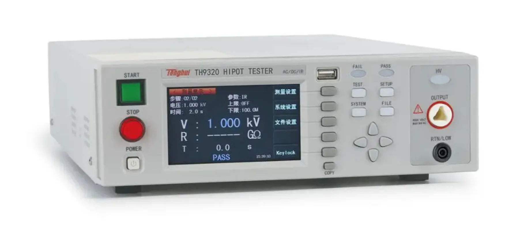 

TH9320 Тестер изоляции переменного/постоянного тока HIPOT TESTER AC 5 кВ/20 мА постоянного тока 6 кВ/10 мА