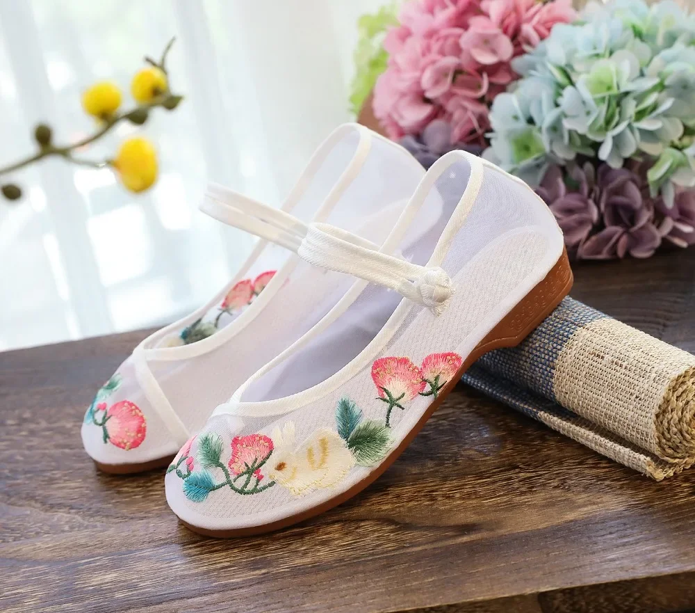 Shoes for Women Fashion Casual Vintage Elegant Summer Women's Shoes Ethnic Style Embroidery Streetwear Chinese Style Hanfu