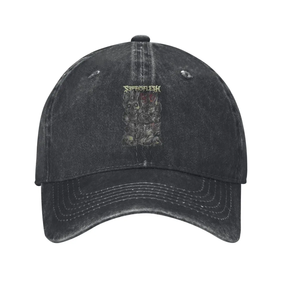 

Mens Heavy Metal Septic Flesh denim Hat Breathable Design Caps Men Baseball Cap Men