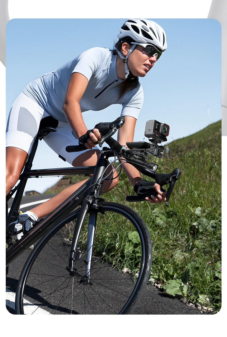 Aluminium-Fahrradcomputerhalterung für Lenker, kompatibel mit Garmin, Bryton, Wahoo, GoPro 13, 12, 11, 10, DJI Insta 360 X6, X5, X4 – Kamerazubehör. – Detail 10
