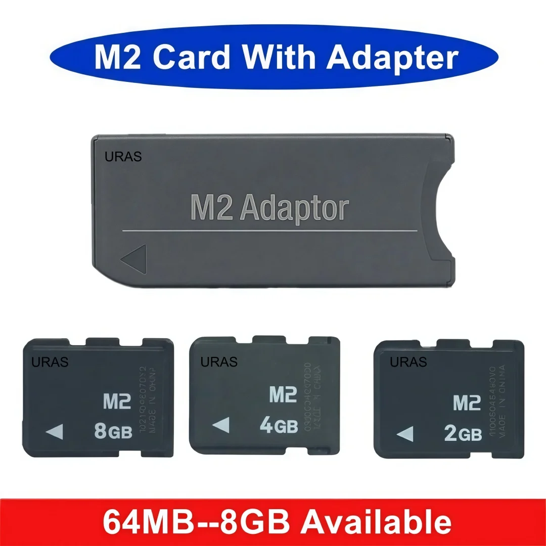 Small Capacity 64MB 128MB 512MB 1GB 4GB 8GB M2 Memory Card Micro CARD Memory Card + M2 to Memory Stick MS Pro Duo PSP Adapter