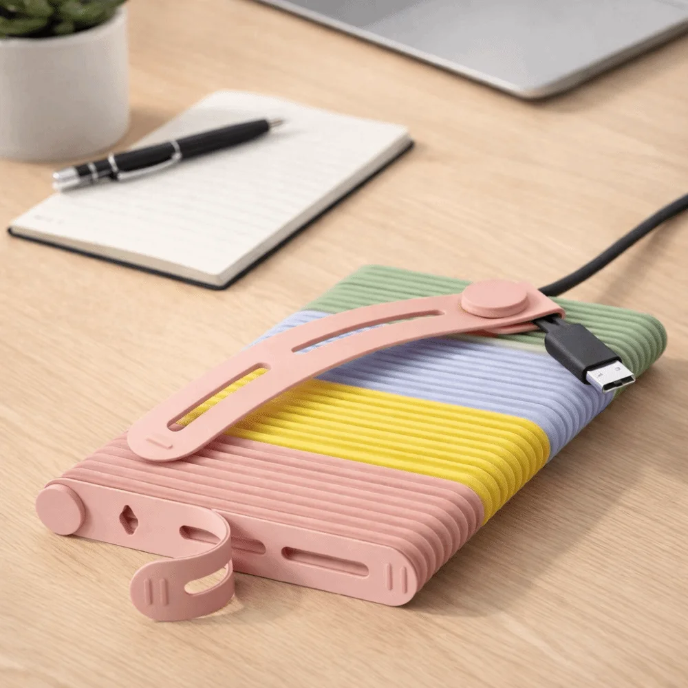 35Pcs Silicone Silicone Cables Ties Flexible Ties Reusable Cord Cable Organizer 7 Mixed Colors Buckle Design Cable Tie Clip