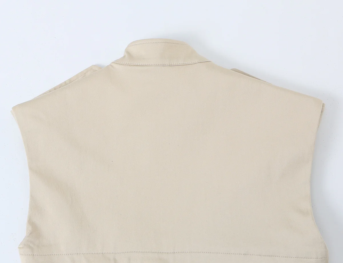 KONDALA Schickes Khaki Herbst-Minikleid für Damen Mode 2026 Sexy Party Trägerloses Kleid Figurbetontes Ärmelloses Sexy Modernes Freizeitkleid – Detail 5
