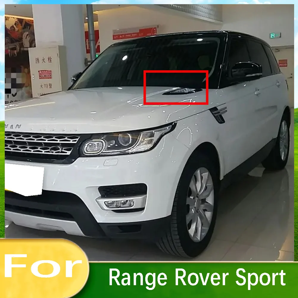 

For Land Rover Range Rover Sport 2014-2017 Side Hood Air Vent Bonnet Molding Cover Black Car Front Engine Outlet Cowl Scoop Trim