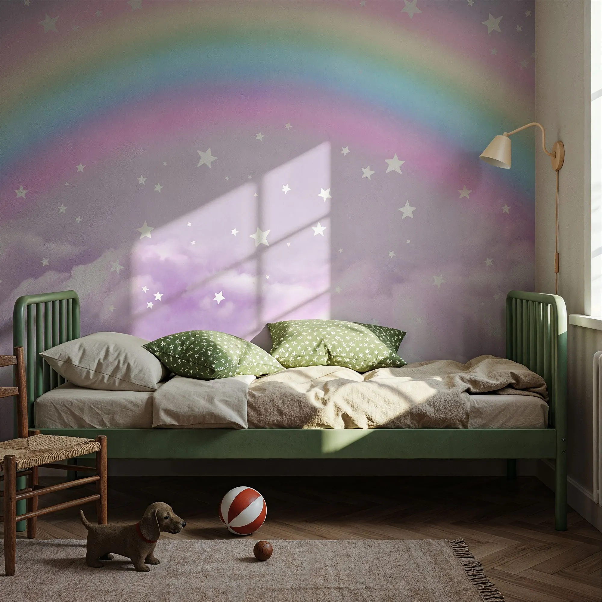 Magic Rainbow Custom Wallpaper Wall Mural for Living Room