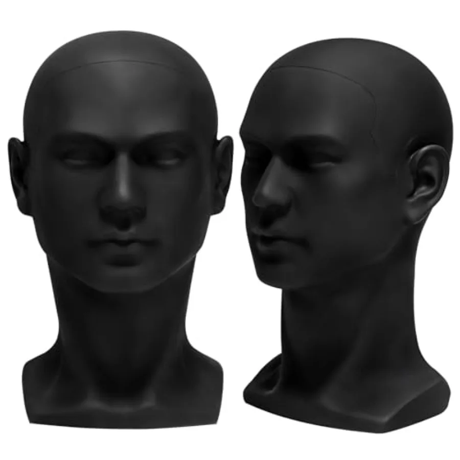 

Professional Display Styling Head with Mount Hole for Hats Wigs Scarfs Headphones Sunglasses Headdress PVC Mannequin Head for R