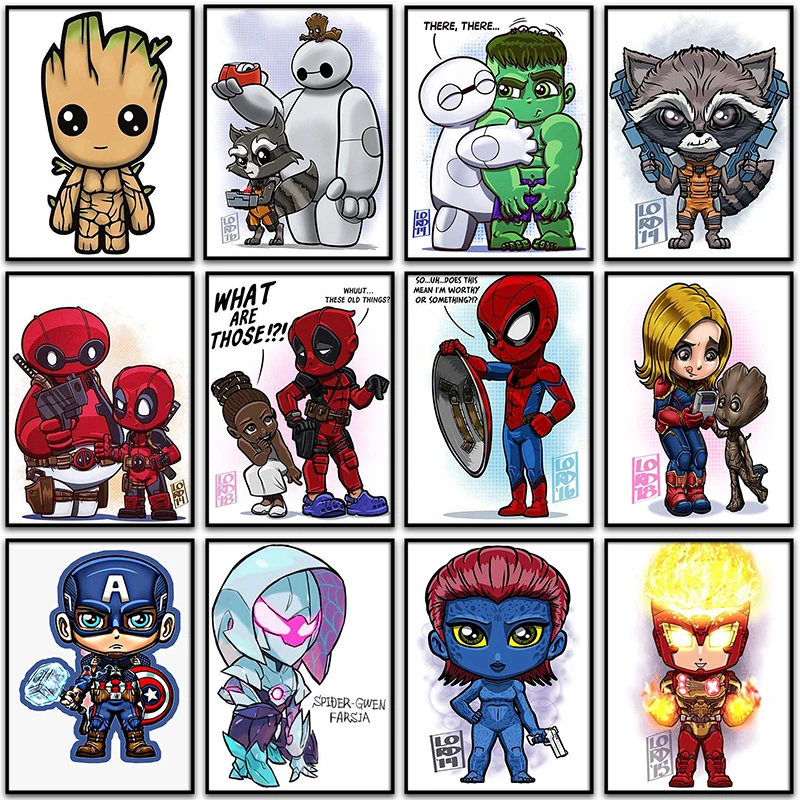 

5D Diamond Painting Disney Marvel Groot Superhero Baymax Star Wars Full Square&Round mosaic embroidery Cross stitch home decor