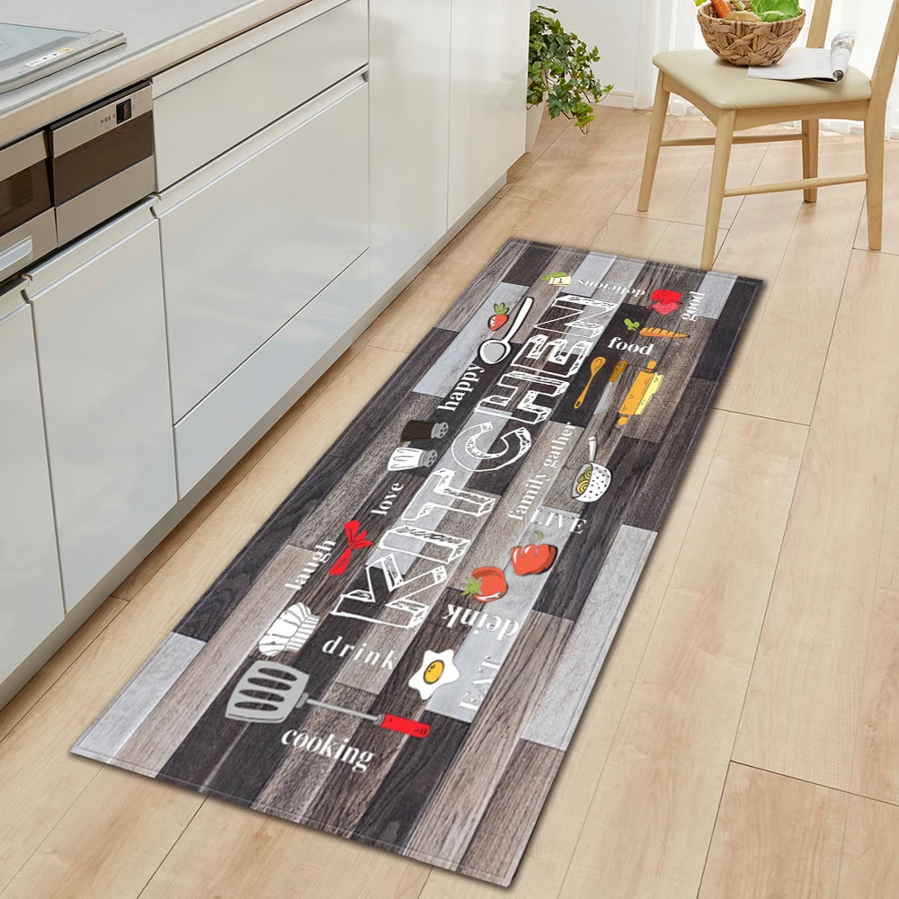 

Kitchen Mat Home Entrance Doormat Living Room Bedroom Balcony Floor Decoration Carpet House Bath Door Hallway Non-Slip Foot Rug