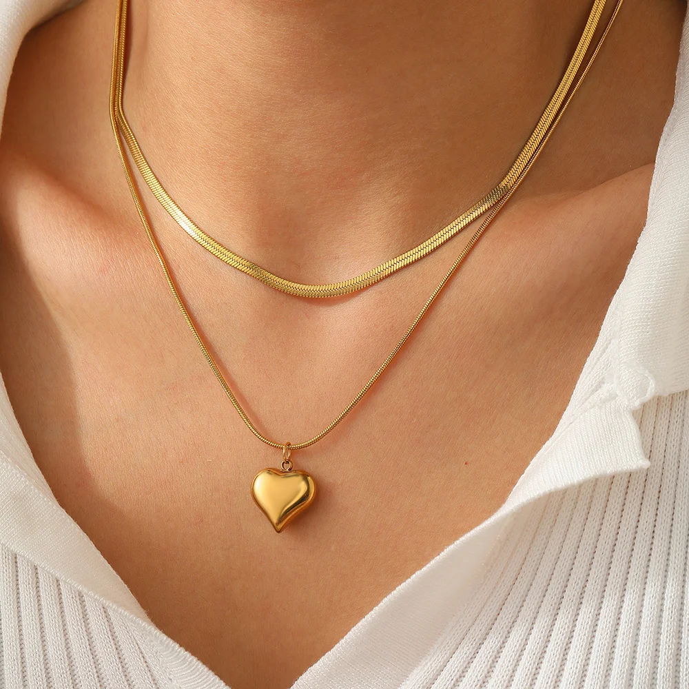 

Boho Love Snake Chain Multi-Necklace Set, Waterproof and Fadeproof, Women's Jewelry, Wedding Party Favors