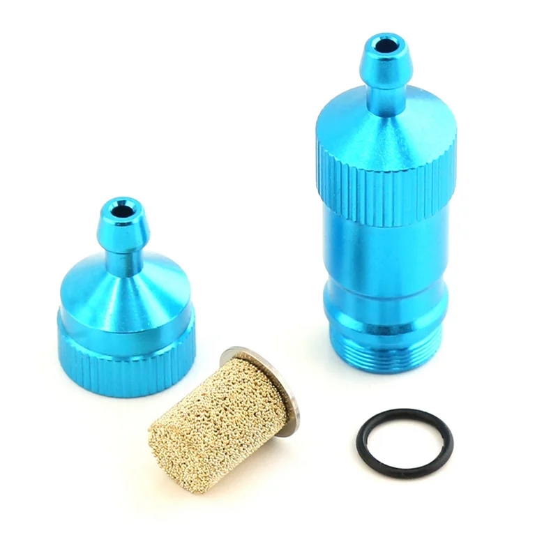 Grand filtre à carburant de haute précision, D4.5XD3XL laqué mm, 3mm, carburant RC, accessoires précieux pour avion Jane, avion, voiture, bleu