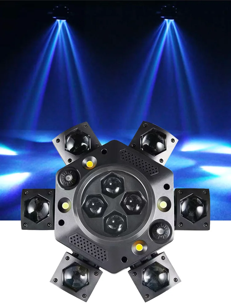 150W LED Beam Moving Head Light 6-ramienna oczka pszczoły DJ mobilne oświetlenie dyskotekowe RGBW efekt klubowy DMX512 oświetlenie sceniczne — 2