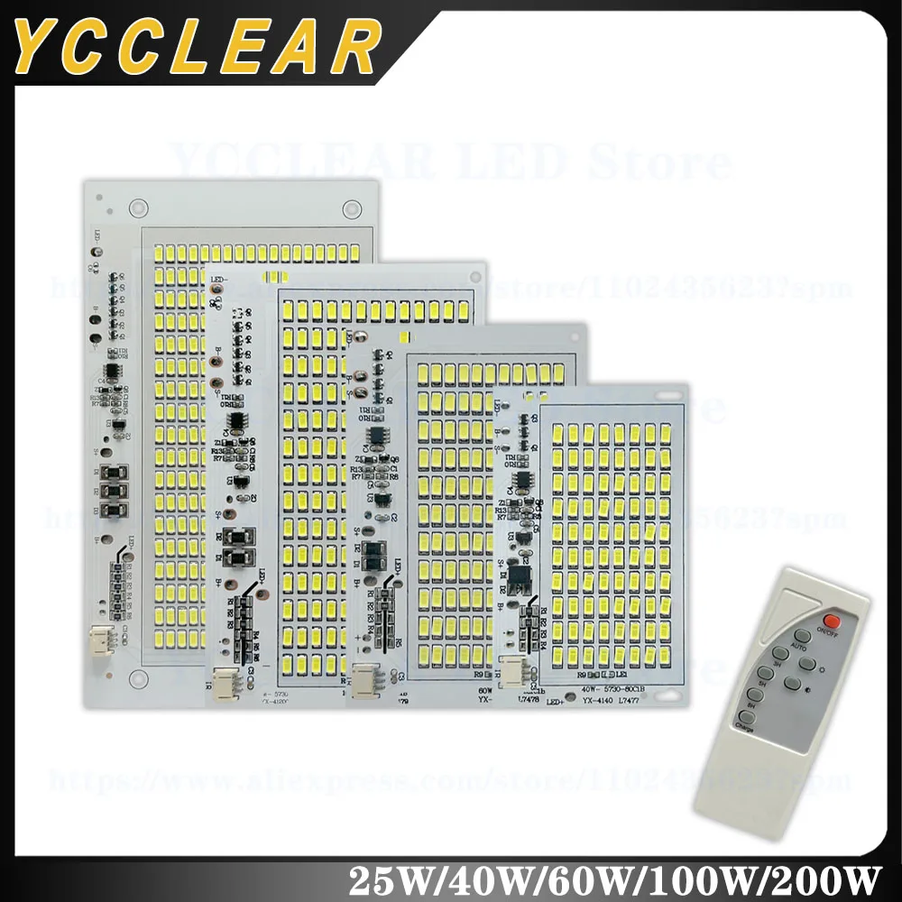 

LED Light Board 25W 40W 60W 100W 200W White SMD 5730 Solar Light Source Panel For Outdoor Garden Lamp Remote Control Floodlight