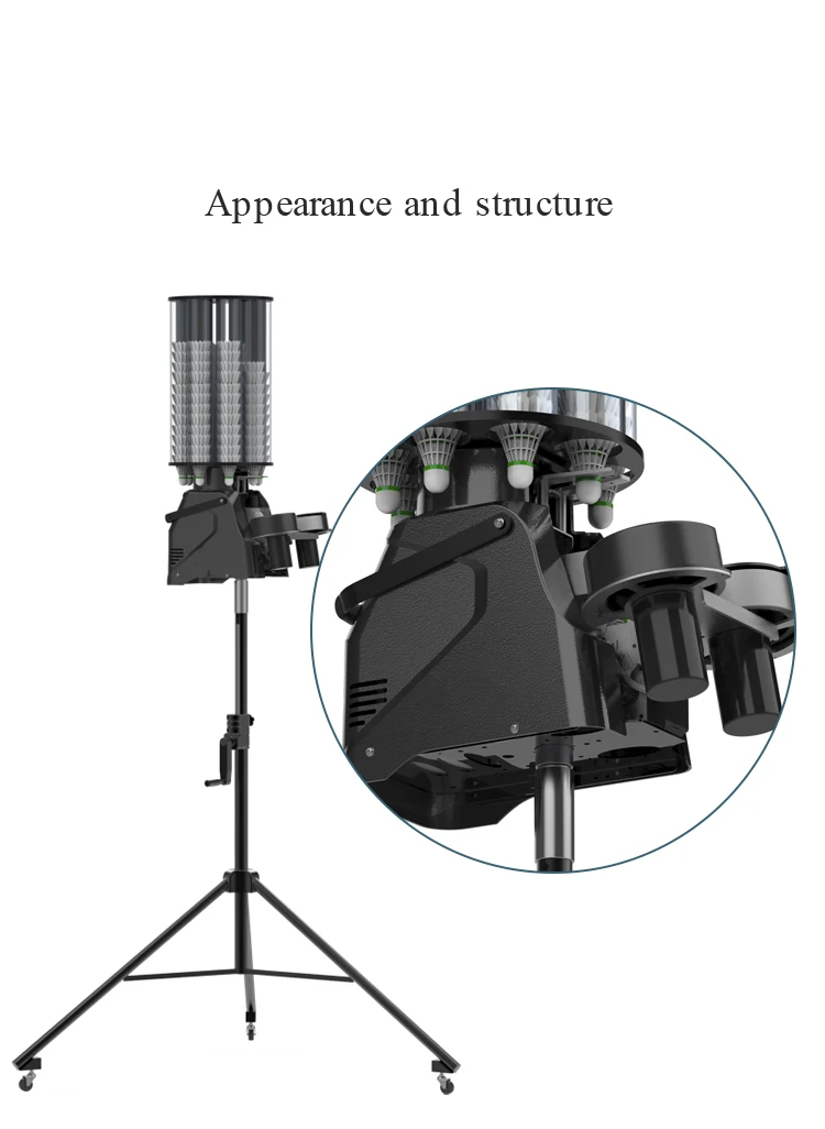 Groothandelsprijs Verstelbare Badminton Trainingsmachine Badminton Schietmachine Launcher