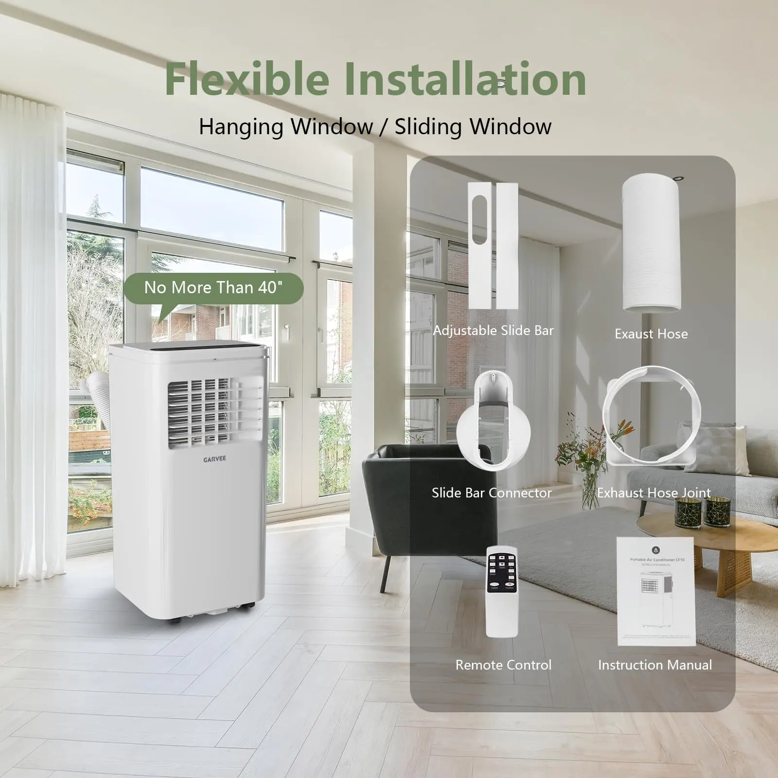 10000 BTU Portable Air Conditioner 3 In 1 Portable AC Unit With Cooling Dehumidifier And Fan Sleep Mode Remote Control Up To 450 Sq Ft For Bedroom Office Living Room