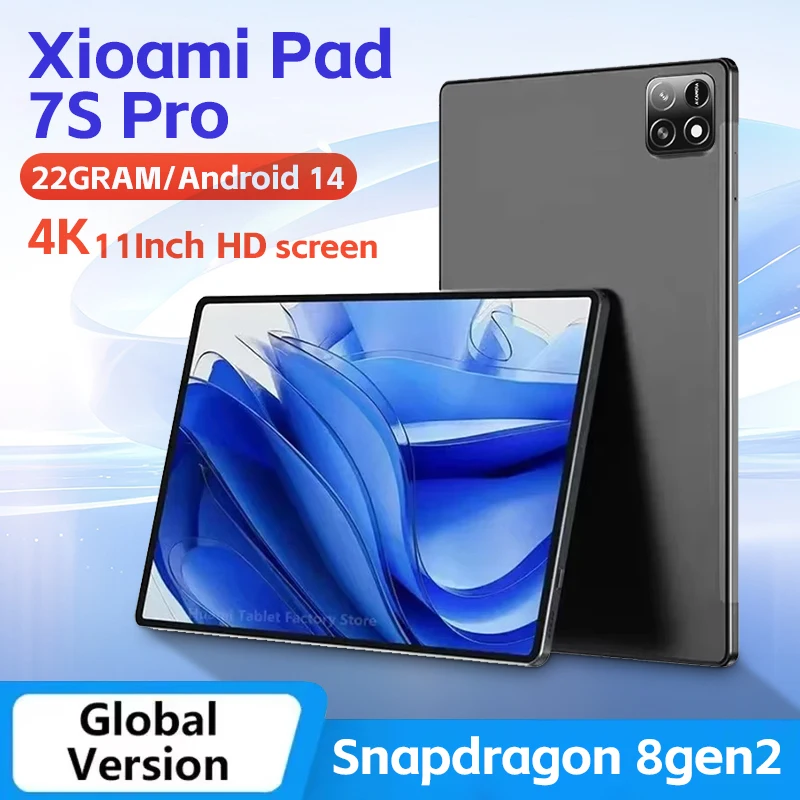 MI Pad 7 pro 2025 11 Inch Tablet Original Snapdragon 8 Gen 2 HD 4K Android 14 22GB RAM 2TB Storage 20000mAh 5G Dual SIM WiFi GPS