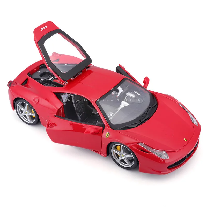 Bburago 1:24 Genuine Ferrari 458 Italia Car Model Die Casting Metal Children\'s Toy Boyfriend Gift Simulation Alloy Collection