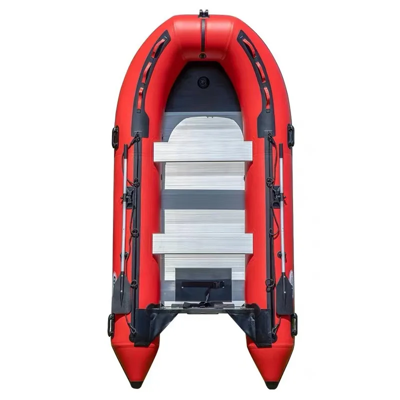 

Aluminum alloy bottom thickened assault boat portable inflatable boat fishing drifting folding kayak hard bottom rubbe