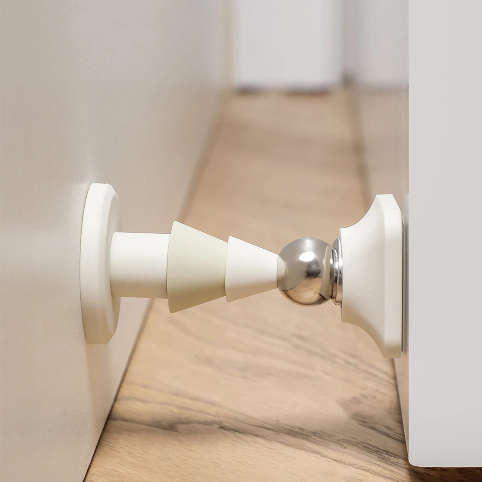 Magnetic Door Stopper No Punching Magnetic Suction Door Rear Retainer-Silicone Mute Door Stopper Bedroom Door Door Stopper