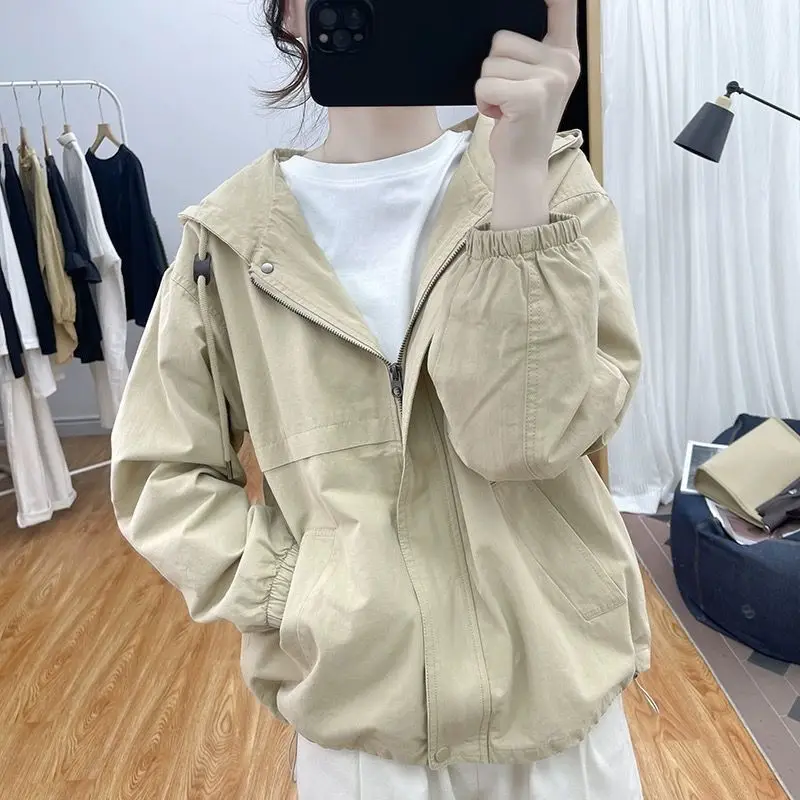 

Водонепроницаемая куртка в корейском стиле, женская весенне-осенняя свободная универсальная куртка