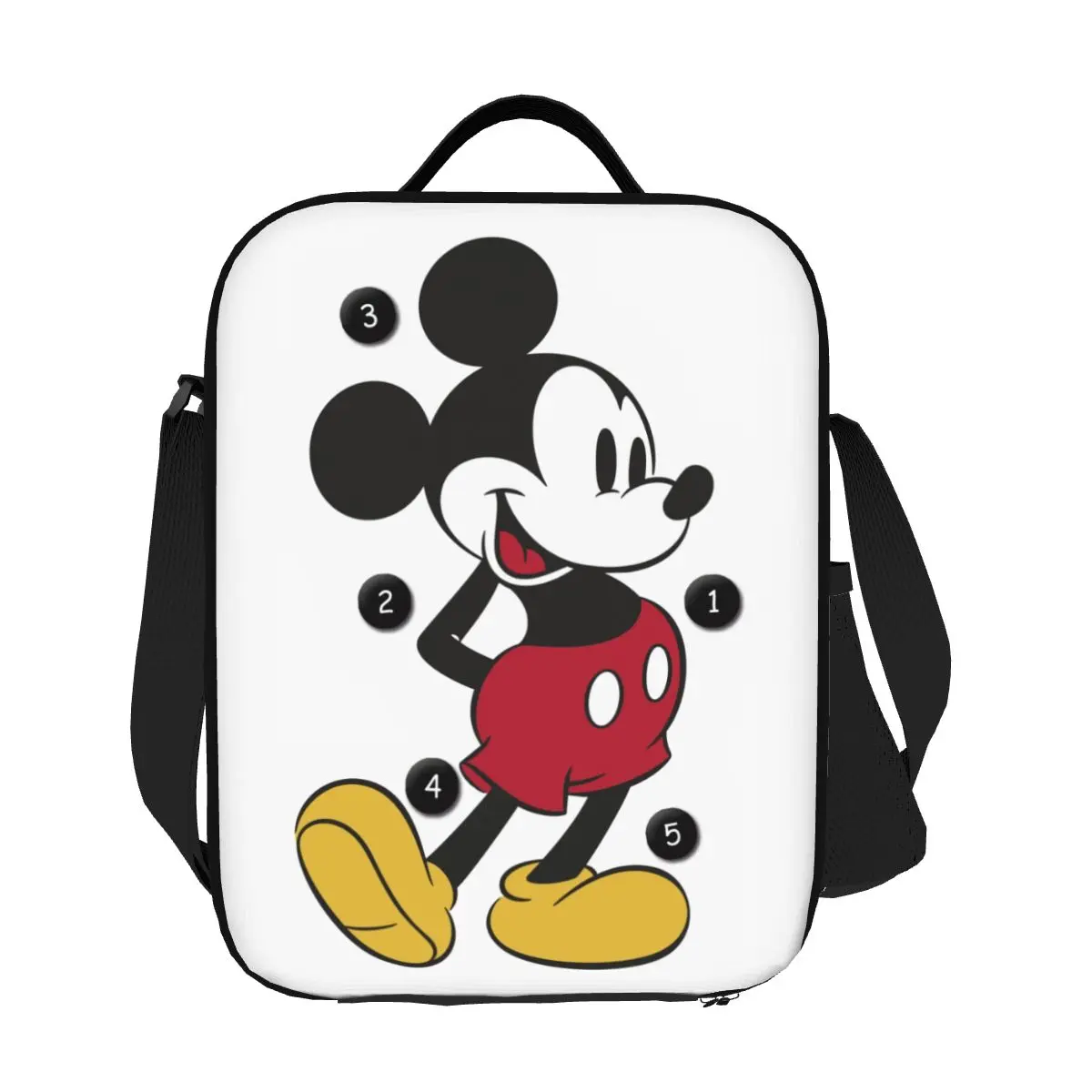 

Custom Disney Mickey Mouse Minnie Portable Lunch Box Women Waterproof Thermal Cooler Food Insulated Lunch Bag Office Work