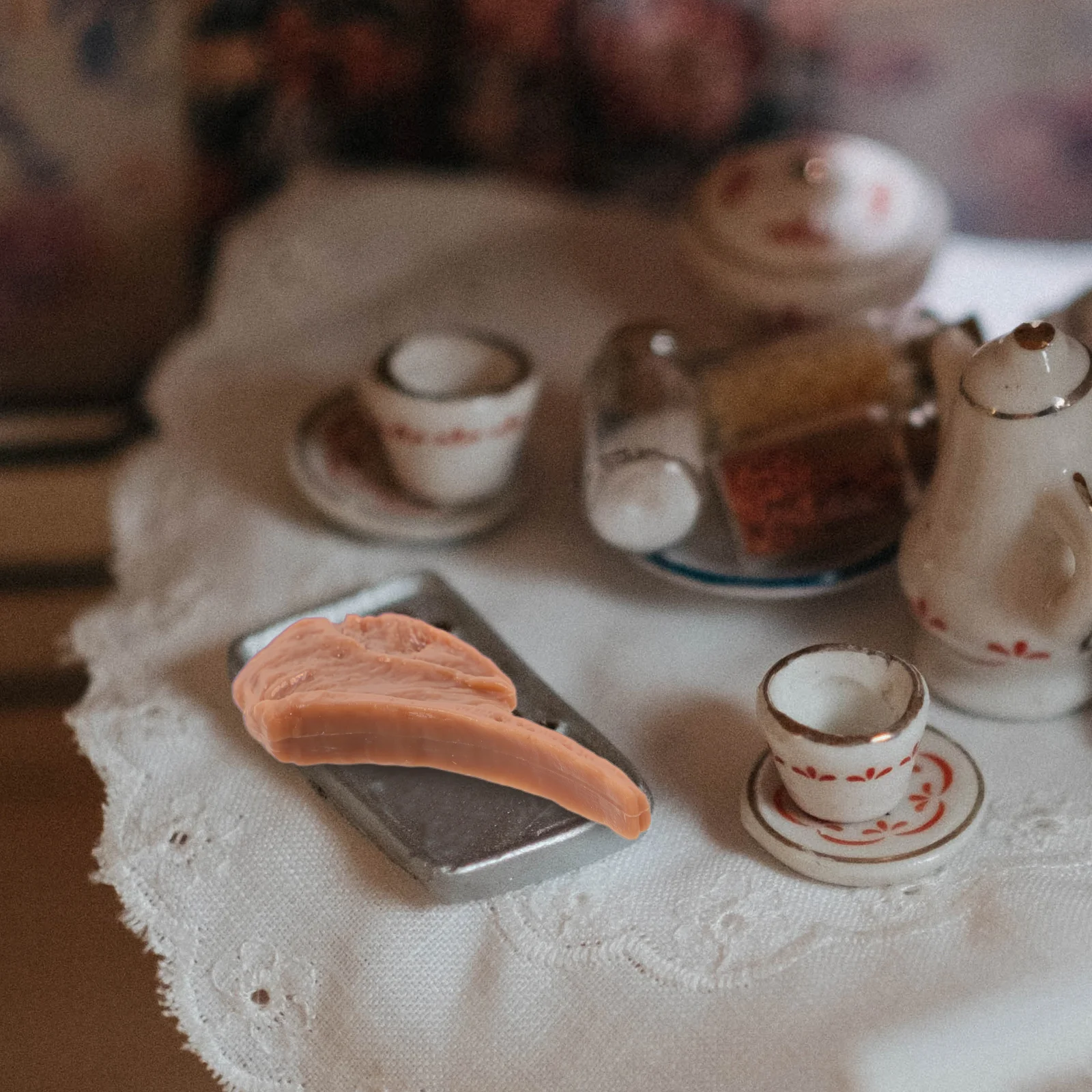 

50pcs Miniature Realistic Steak Fake Meat High Simulation Food Props Kitchen Decoration Display Artificial Beef Ornament For