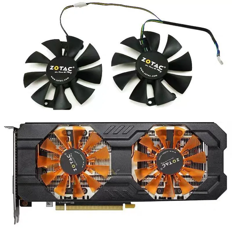 

2PCS Brand New Zotac GTX950 970 750TI 760 Thunderbolt HA DIY Graphics Card Replacement Fan