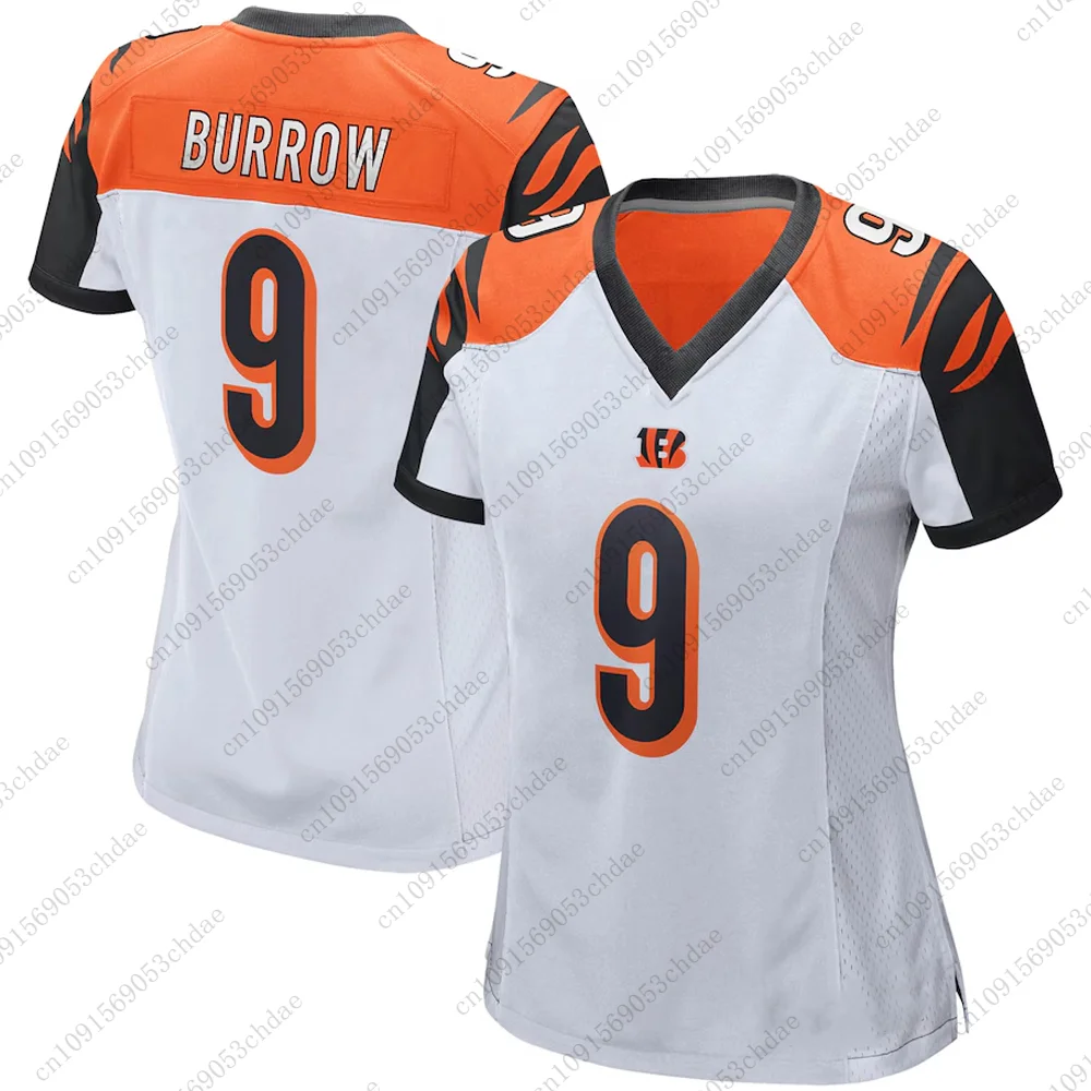 Bengals Joe Burrowラグビージャージ (男性用) 、高品質、通気性、速乾性、大人と子供向けの屋外サッカーユニフォーム、新着、 #9