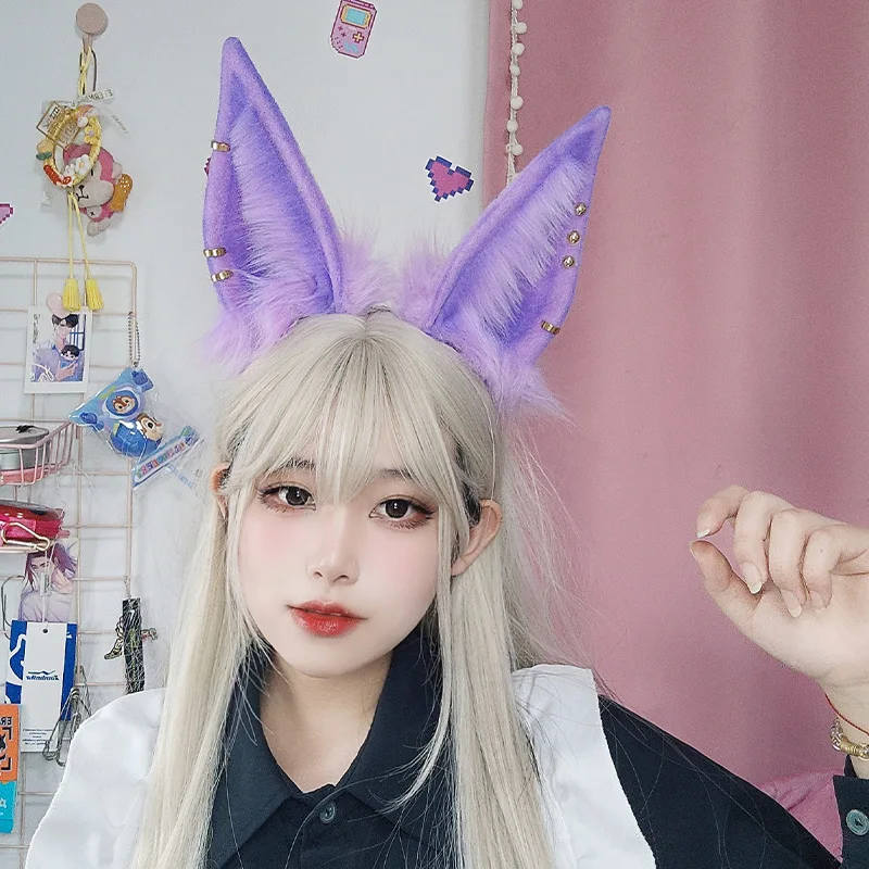 

New plush animal Ears Hairband Hairhoop Headwear For Gods Of Destruction Girls Cosplay Hair Accessories