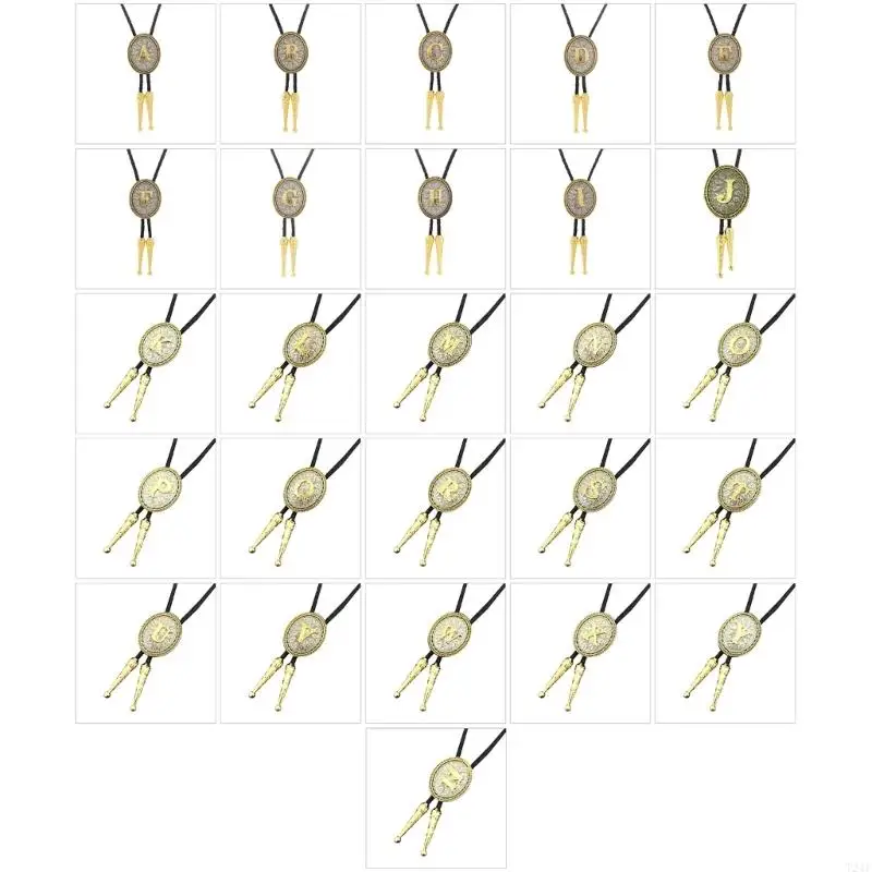 T21F Bolo Kravat Akşam Parti Kravat Mektup Şekli Kolye Beyefendi Resmi Toplantı Diskotek Parti Kaynağı