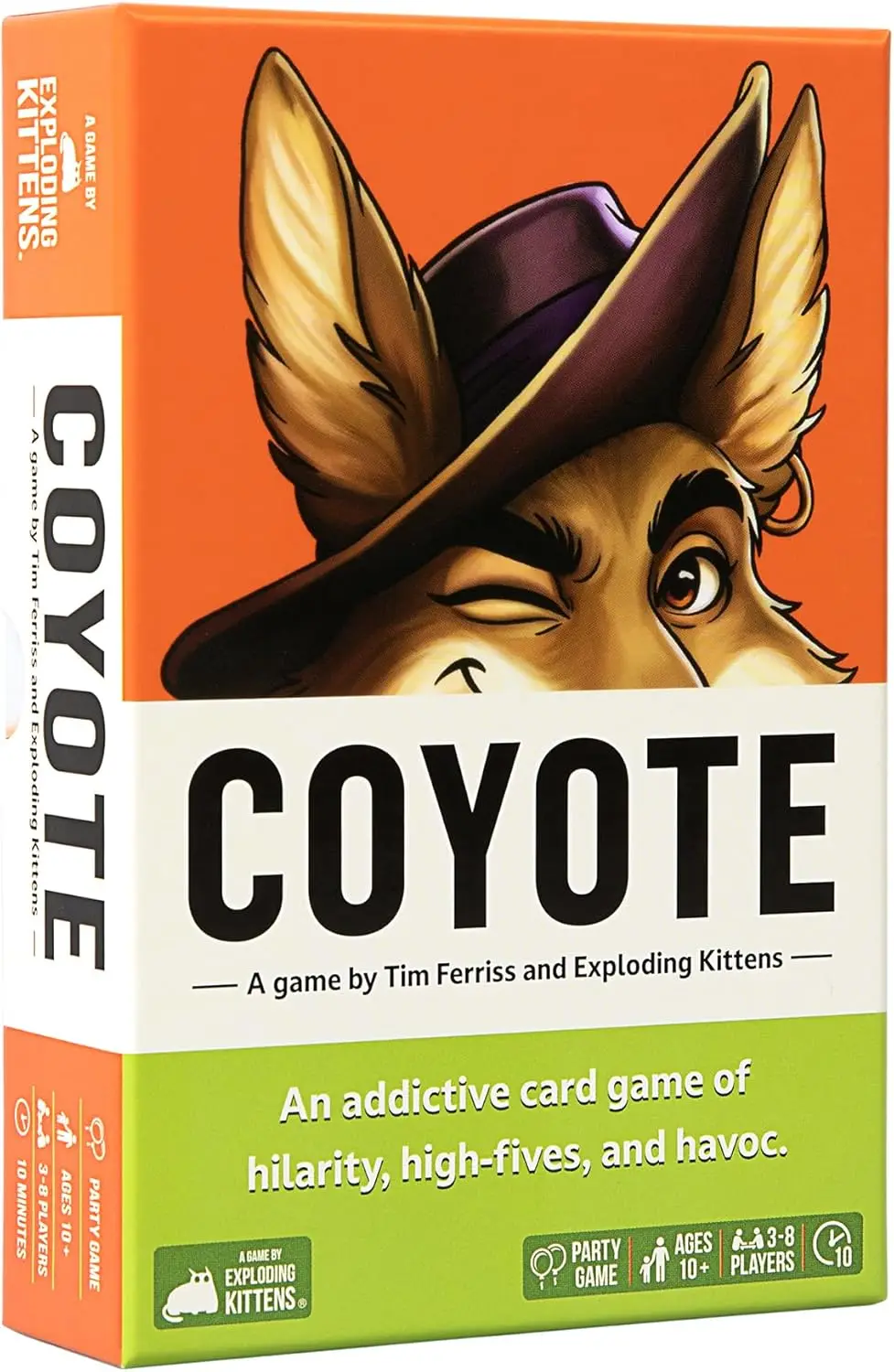 

Coyote Card Game by Tim Ferriss: Fast-Paced Party Fun for 3-8 Players, Ages 10+