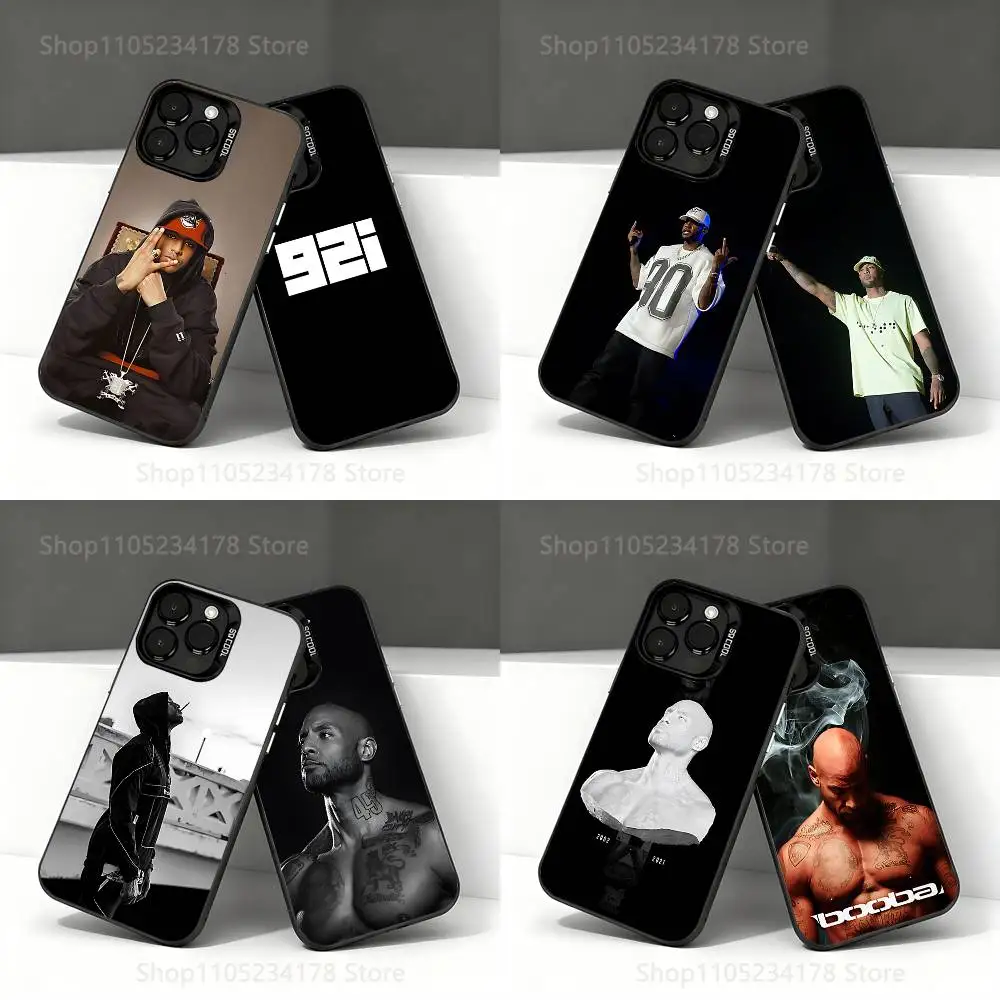

French Rapper Booba Black Phone Case Compatible with iPhone 17 16 15 14 13 12 11, Pro, Max, Plus, E, Air, Mini