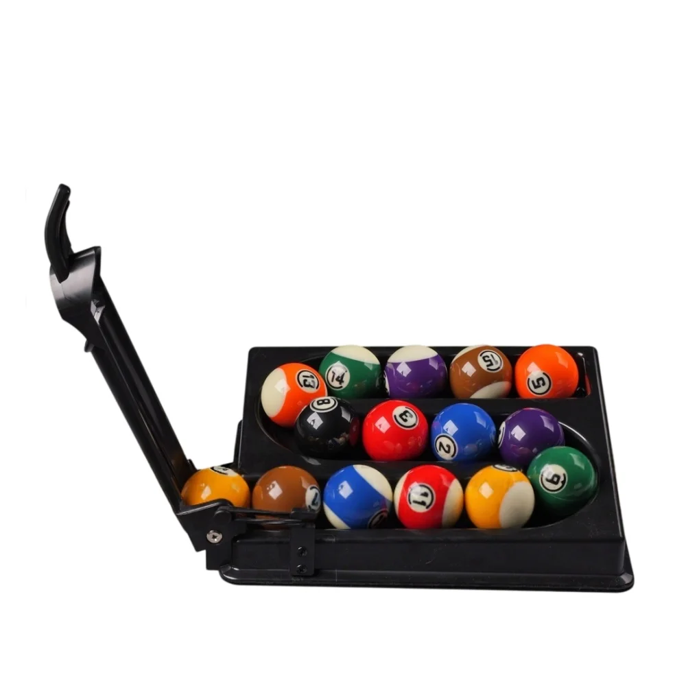 Billiard Pool Ball Spotter Rack Training Tool, Quick-Release Ball Setter for Solo Practice, Holds 15 Balls,