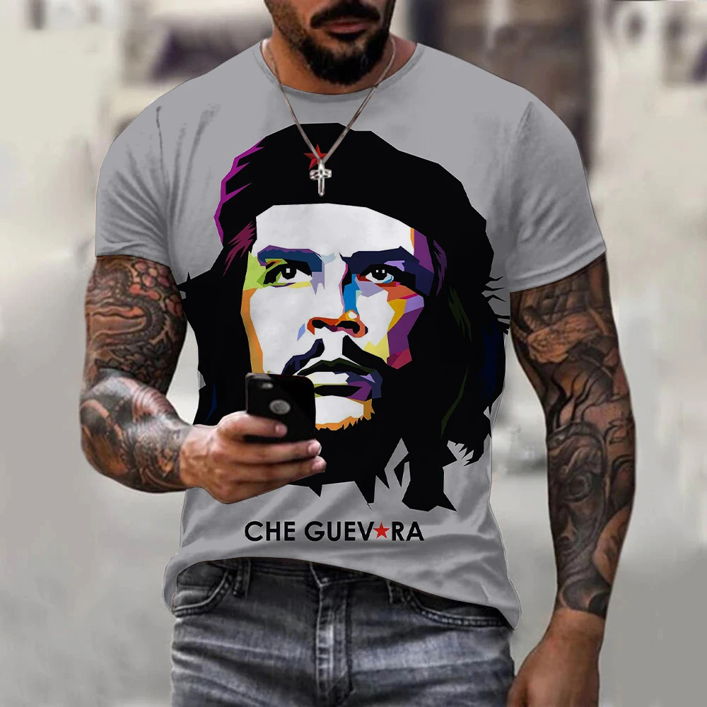 HX Che Guevara T Shirts Cuba Revolutionary 3D Printed Shirts Summer Short Sleeve Tees Harajuku Hip Hop T-shirts Men Clothing