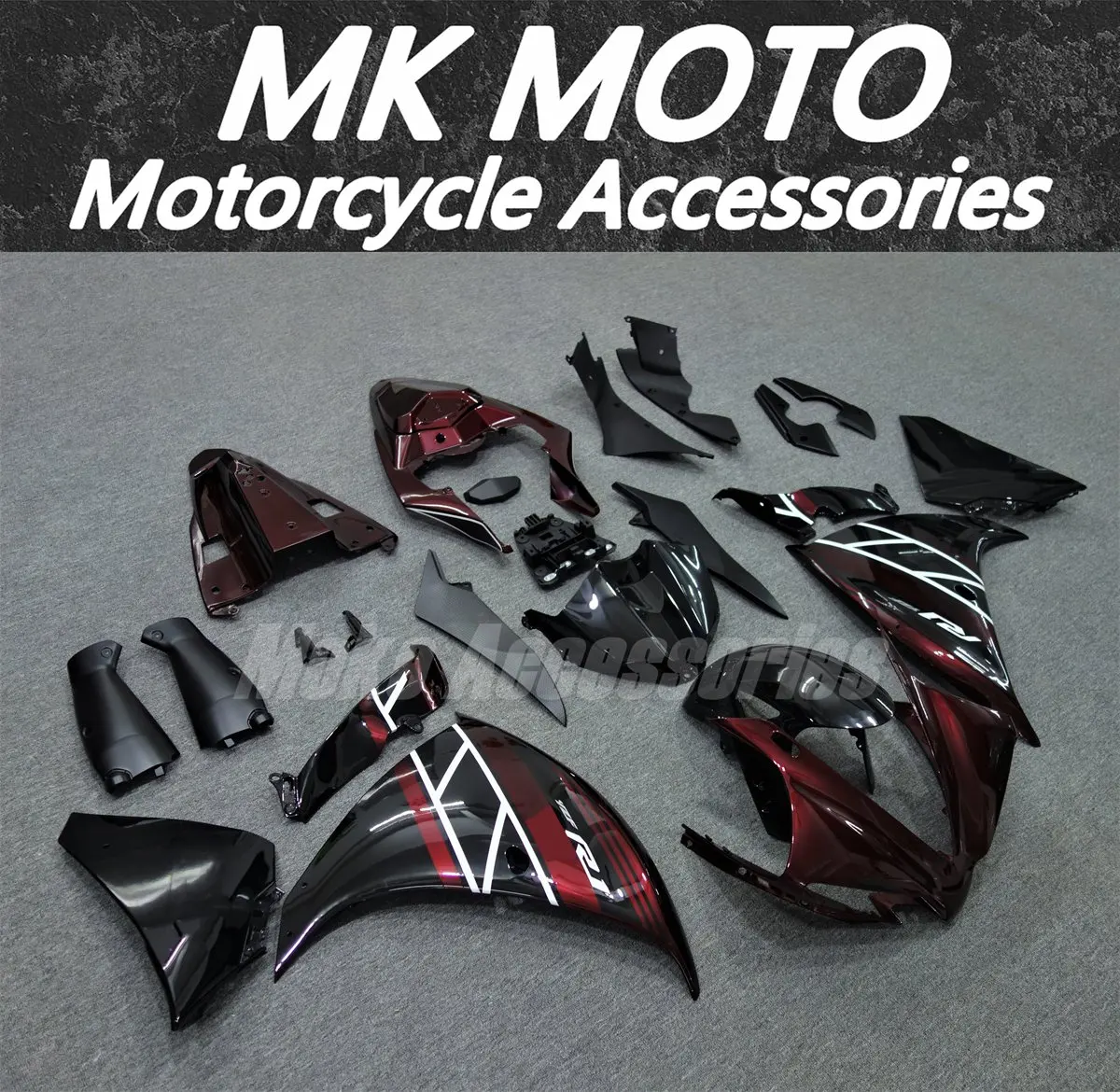 

Fairings Kit Fit For Yzf R1 2012 2013 2014 Bodywork Set High Quality ABS Injection Black Dark Red