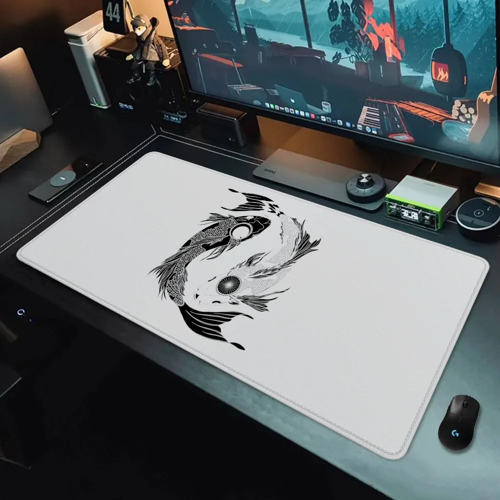 Yinyang Pc Gamer Pk Control Mouse Pad Gamer Computer Table Gaming Setup Accessories Mousepad Anime Desk Mat Large Mats Office