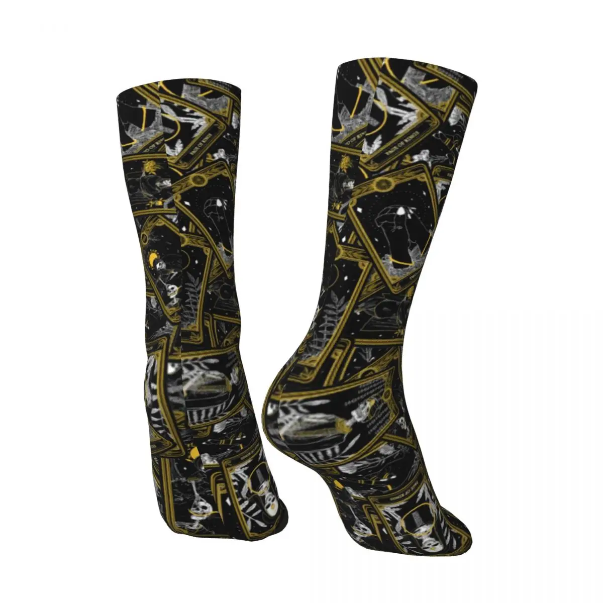 Medias modernas de cartas de Tarot para hombre y mujer, calcetines góticos con estampado Vintage, antideslizantes, transpirables para escalada, otoño