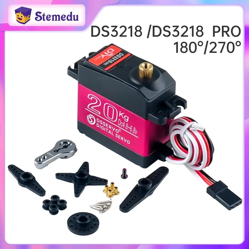 

20 кг сервопривод DS3218/PRO 180 270 градусов высокоскоростной сервопривод водонепроницаемый цифровой сервопривод с металлической шестерней RC сервопривод для радиоуправляемых автомобилей масштаба 1/8 1/10