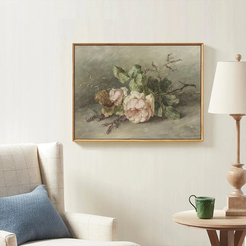 1pc Frameless Canvas Painting Vintage French Country Antique Spring Landscape Posters Prints Canvas Painting Wall Art HD Picture - view 4