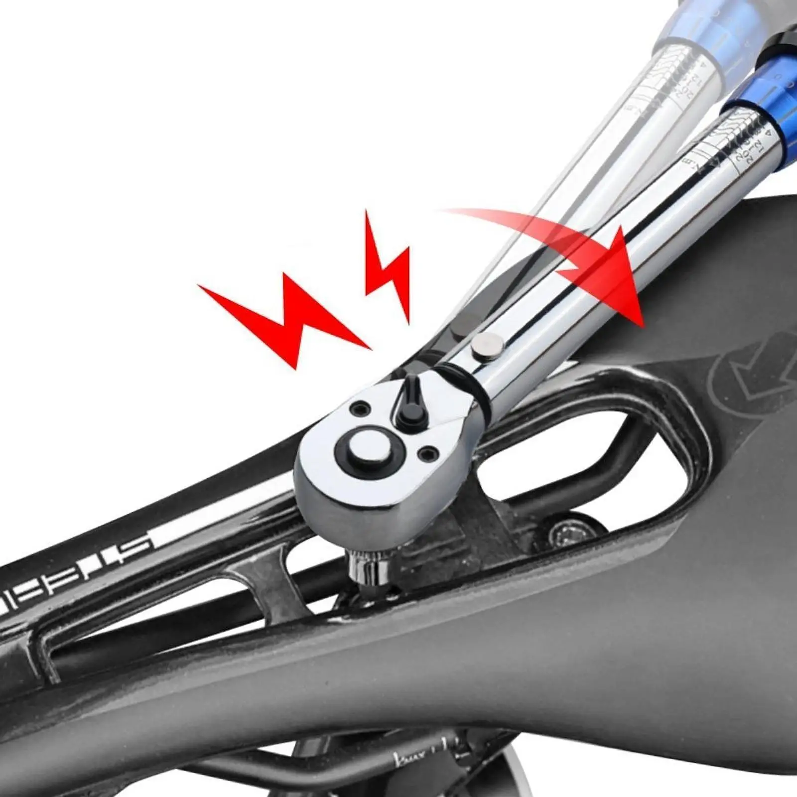 1/4inch Drive Torque Wrench Set Attachment Professional Easy Installation Ergonomic Handle Bicycle Torque Wrench Accessories