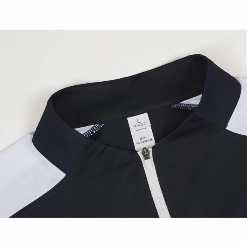 Custom DIY Long-sleeved Half-zipper T Shirt Men Elastic Training Gym Fitness Workout Sport Jersey Athletic Running Shirt Men