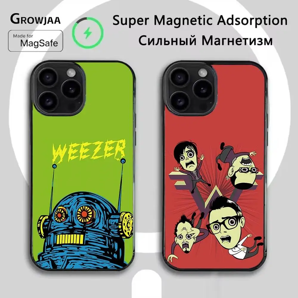 

W-Weezer rock Band Phone Case For iPhone 17,16,15,14,13,12,11,Pro,Max,Plus,Mini,SE4,E Magnetic Magsafe Wireless Charging