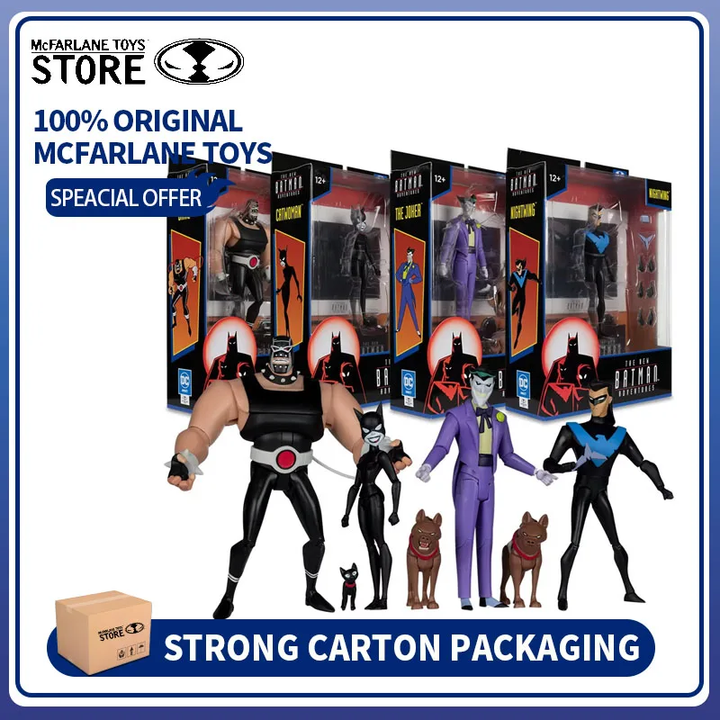 

100% Original McFarlane Doll Toys The New Batman Adventures Bane Catwoman Nightwing Joker 18cm DC Multiverse Action Figure Model