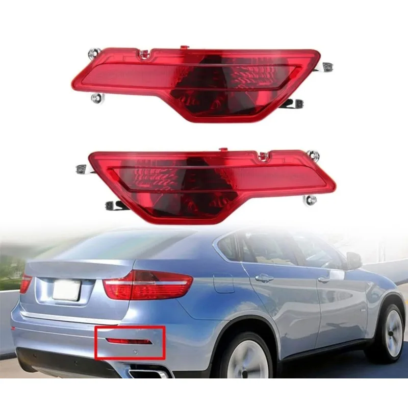 

2PCS For 2008-2014 BMW X6 (E71 E72) Bumper Reflector Lamp Rear Fog Light 63147187219 63147187220