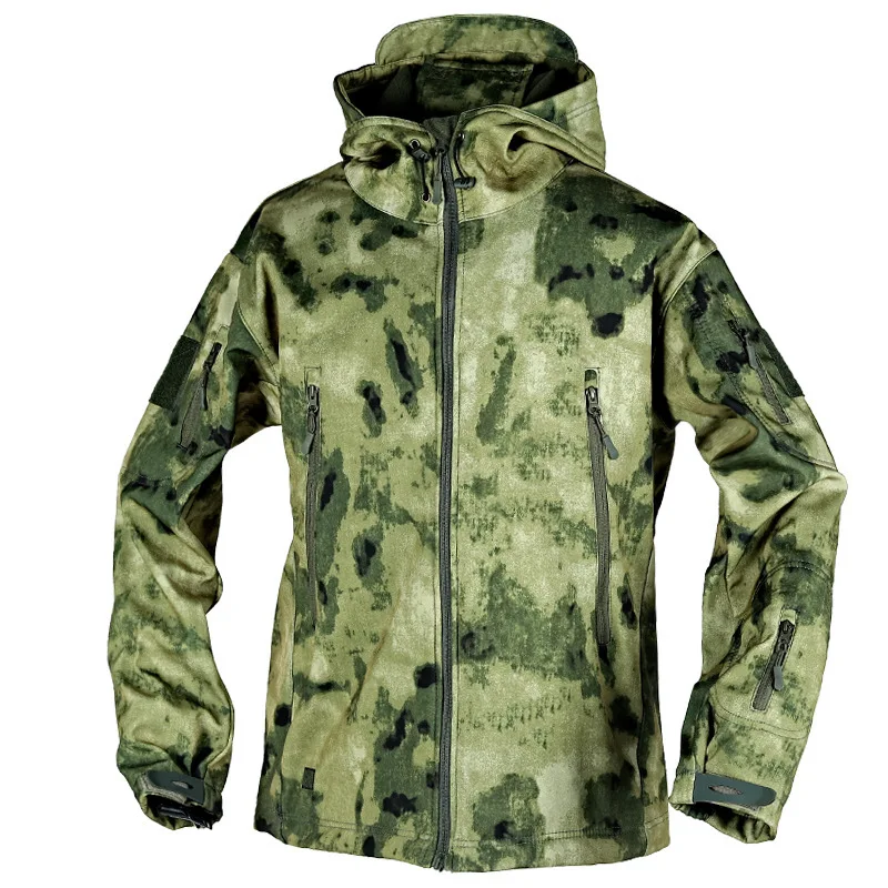 2024 Autumn and winter new warm TAD shark skin soft shell assault suit mountaineering outdoor military camouflage jacket