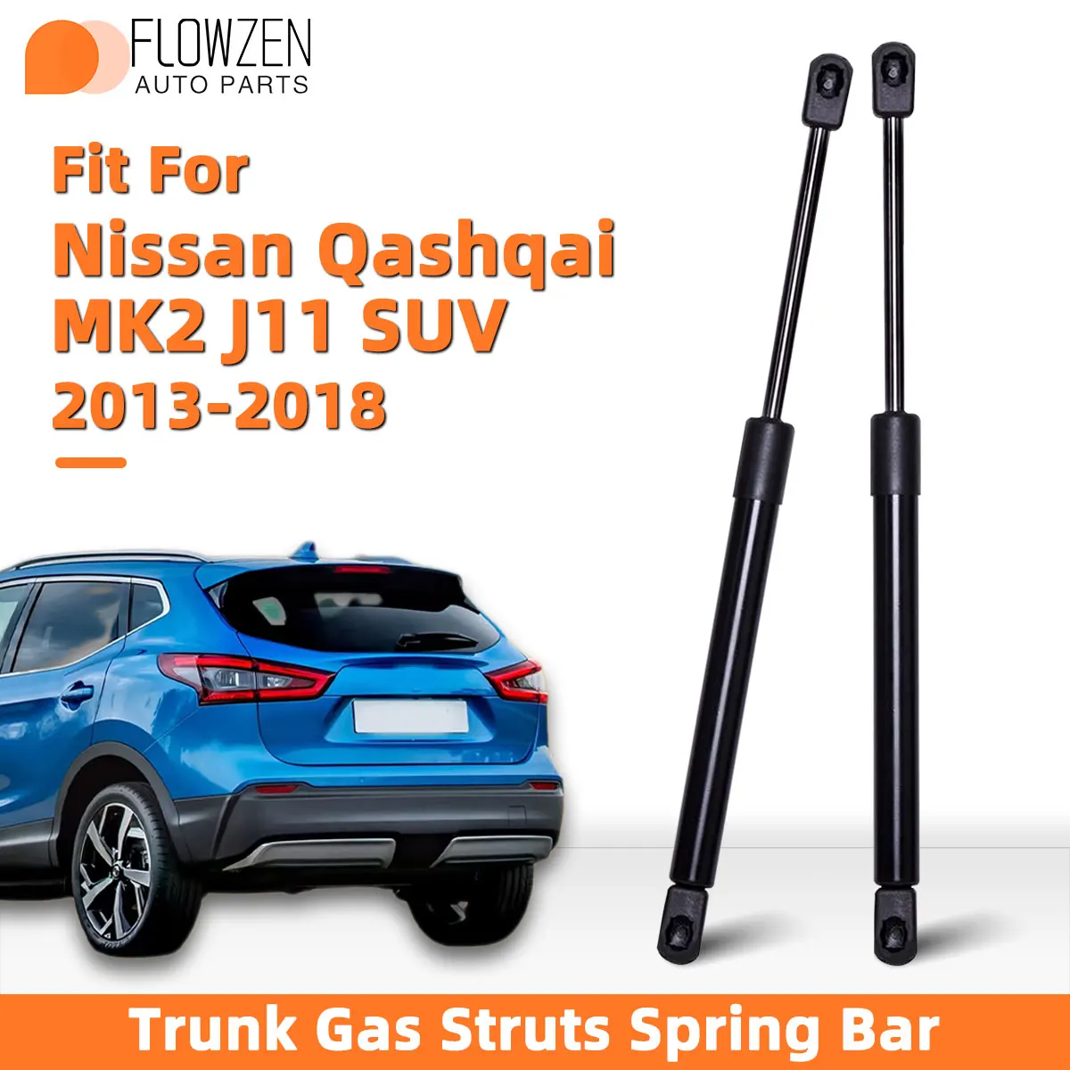 1PAIR Tailgate Strut Bar Pressure Rod Fit For Nissan Qashqai MK2 J11 SUV 2013-2018 90451-4EA1A PM4119 Trunk Gas Strut Spring Bar