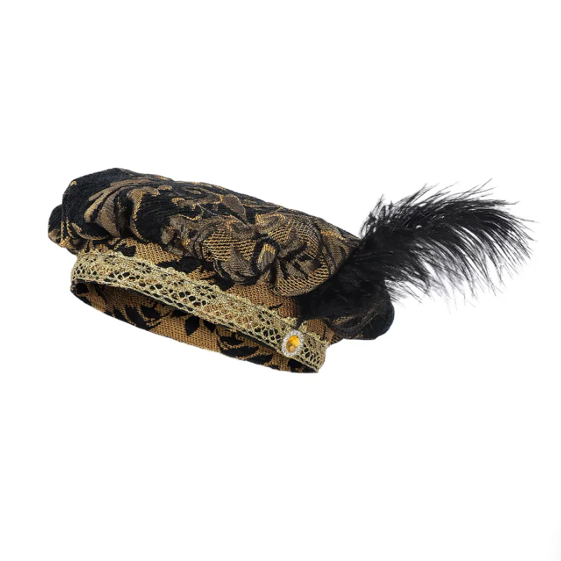 Men's Middle Ages Feathered Muffin, Renaissance Period Many Flat Hats