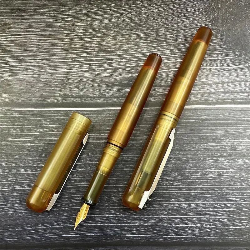 1 Pc New PEI Titanium Alloy Fountain Pen 0.7mm Nib Smooth Writing EDC Gift