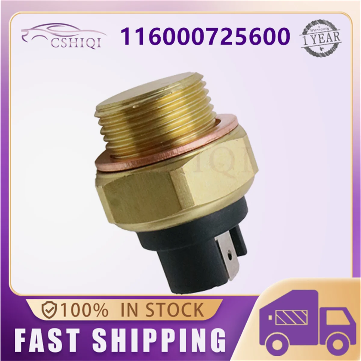 116000725600 Radiator Fan Temperature Switch Black For ALFA ROMEO PEUGEOT RENAULT 75 024211 116000725602 116000725605 6000001356